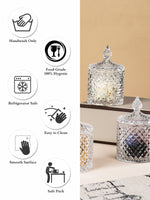 Glass Storage Jar Set of 4pcs with Lid