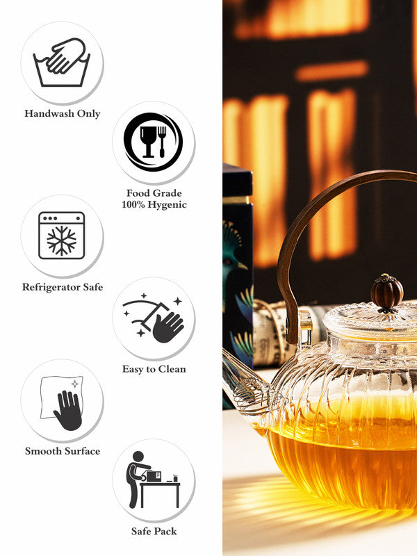 Glass Tea/Coffee Kettle with Lid
