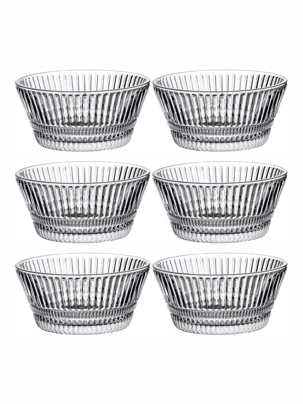 Clear Glass Round Bowl Set of 6pcs