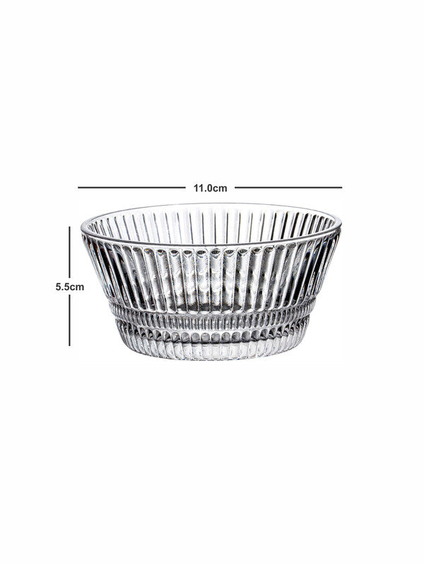Clear Glass Round Bowl Set of 6pcs