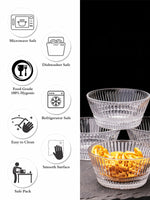 Clear Glass Round Bowl Set of 6pcs