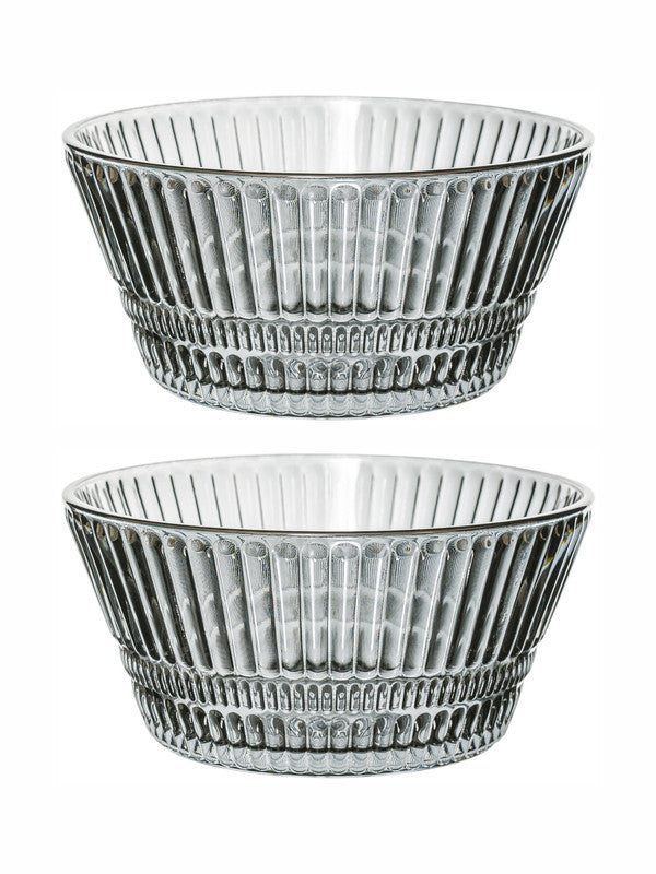 Glass coloured Serving Bowl Set of 2pcs