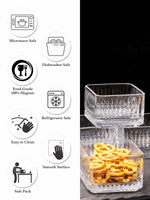 Clear Glass Square Bowl Set of 6pcs