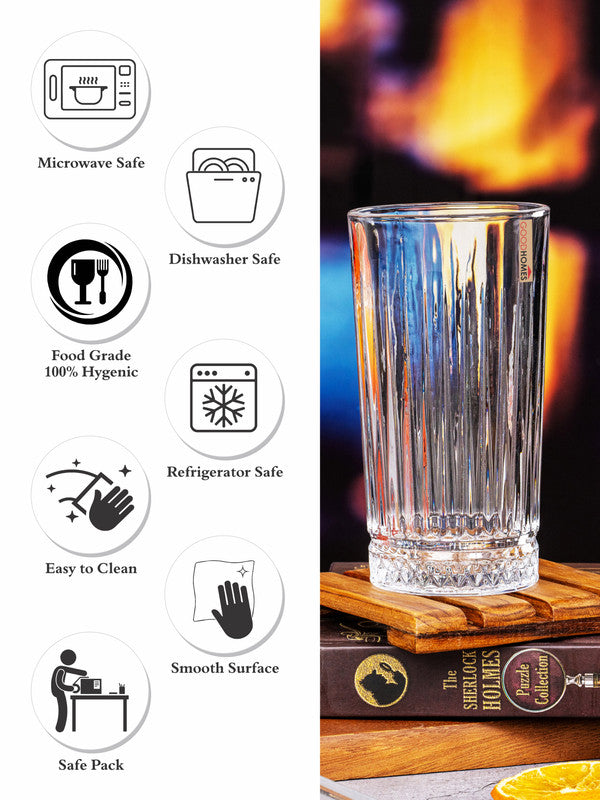 Clear Glass Tumbler Set of 6pcs