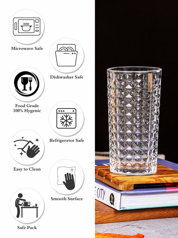 Clear Glass Tumbler Set of 6pcs