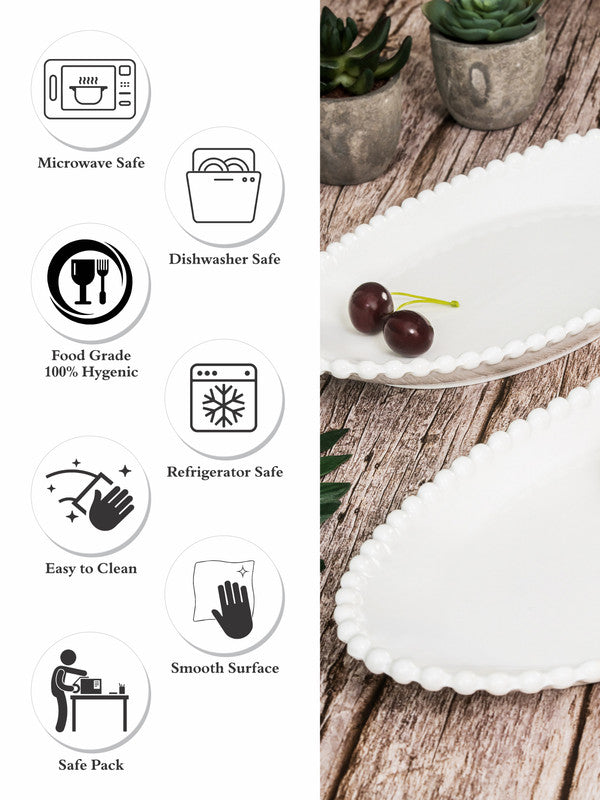 Ceramics Serving Platter Set of 2pcs