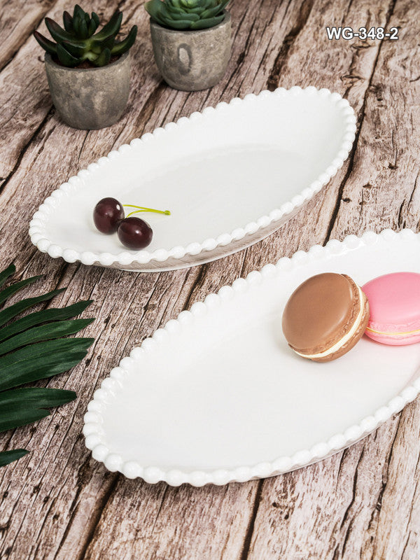 Ceramics Serving Platter Set of 2pcs