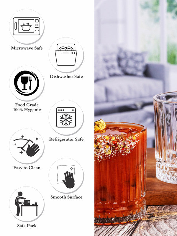 Clear Glass Tumbler Set of 6pcs