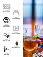 Tea/Coffee Glass Mug Set of 6pcs