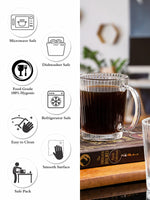 Glass Tea/Coffee Mug Set of 6pcs