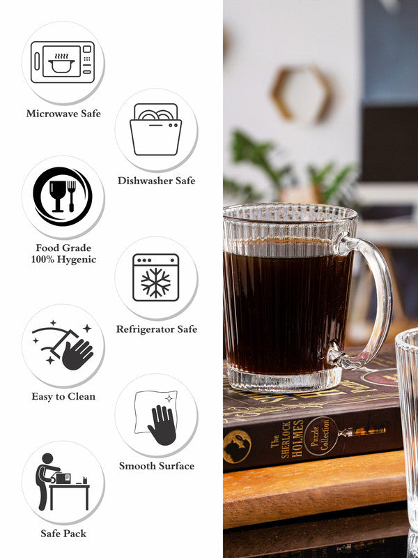 Glass Tea/Coffee Mug Set of 6pcs