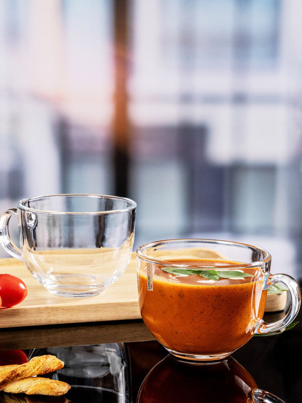 Glass Soup Mug Set of 4pcs