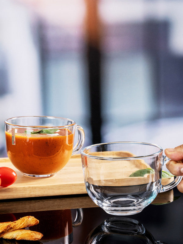 Glass Soup Mug Set of 4pcs