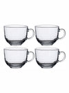 Glass Soup Mug Set of 4pcs
