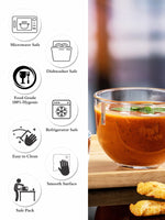 Glass Soup Mug Set of 4pcs