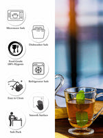 Tea/Coffee Glass Mug Set of 6pcs