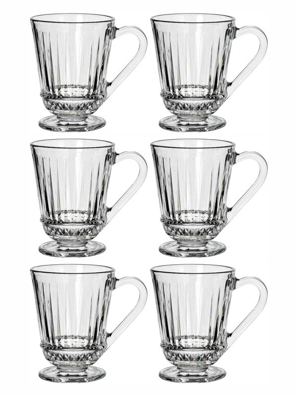Tea/Coffee Glass Mug Set of 6pcs
