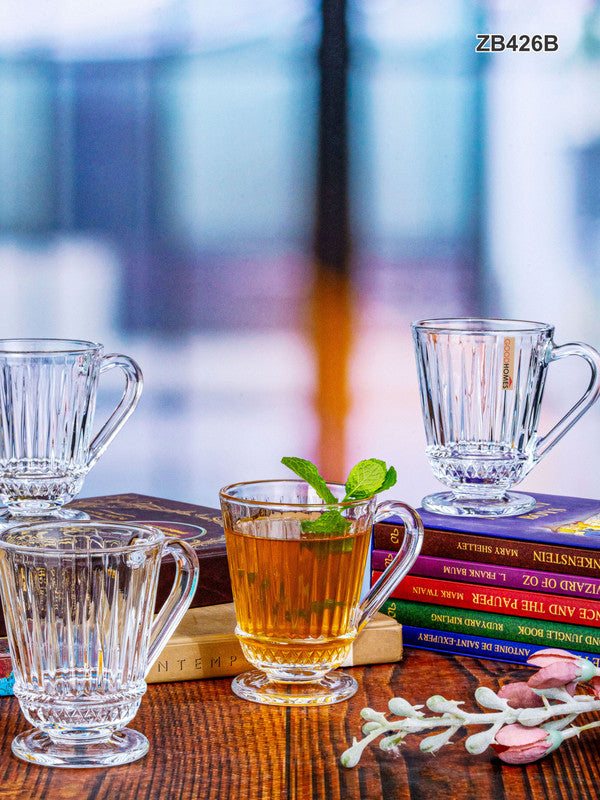 Tea/Coffee Glass Mug Set of 6pcs