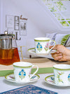 Bone China Tea/Coffee Cup Saucer Set of 12pcs