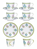 Bone China Tea/Coffee Cup Saucer Set of 12pcs