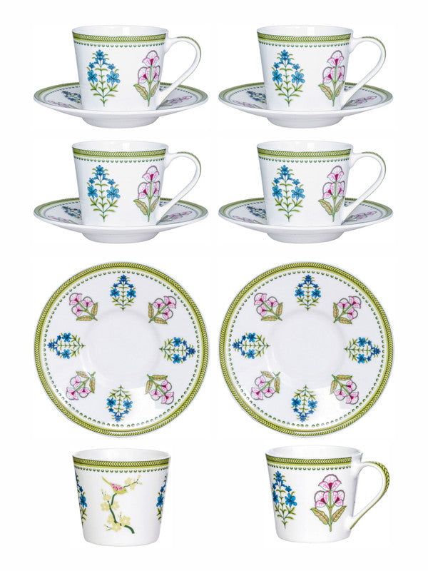 Bone China Tea/Coffee Cup Saucer Set of 12pcs