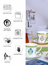 Bone China Tea/Coffee Cup Saucer Set of 12pcs