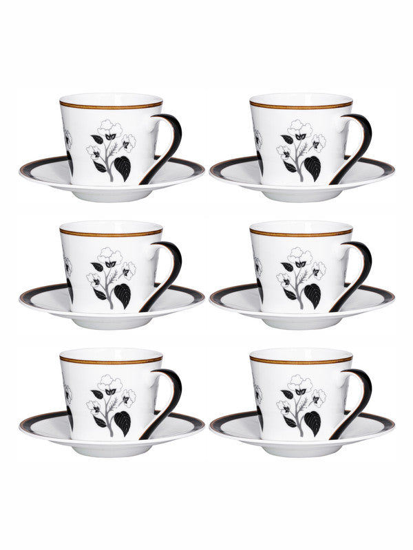 Bone China Tea/Coffee Cup Saucer Set of 12pcs