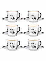 Bone China Tea/Coffee Cup Saucer Set of 12pcs
