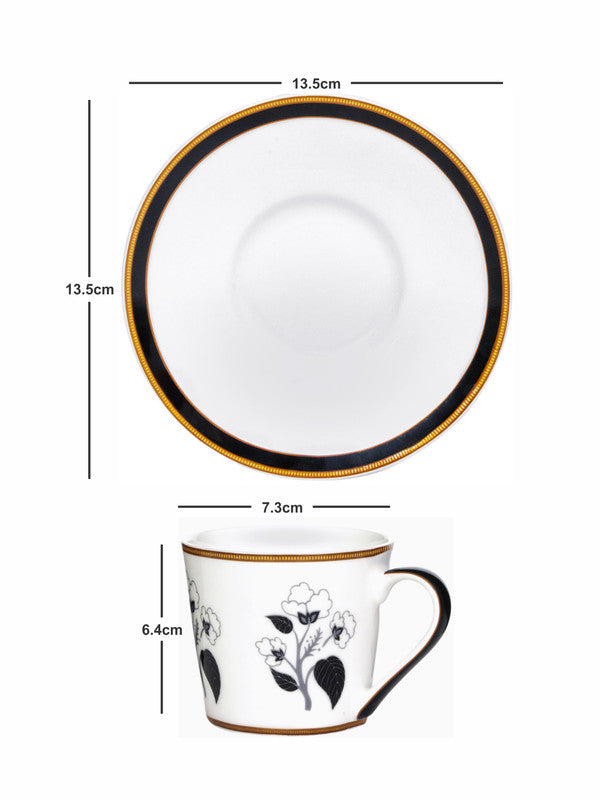 Bone China Tea/Coffee Cup Saucer Set of 12pcs