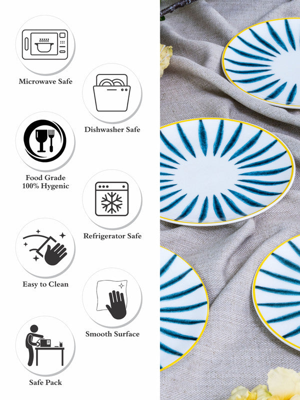 Bone China Serving Plate Set of 4pcs