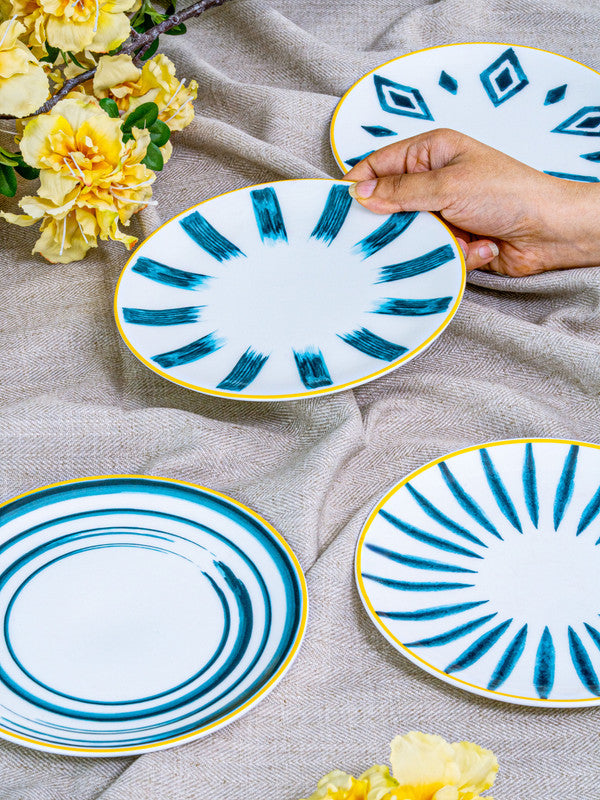 Bone China Serving Plate Set of 4pcs