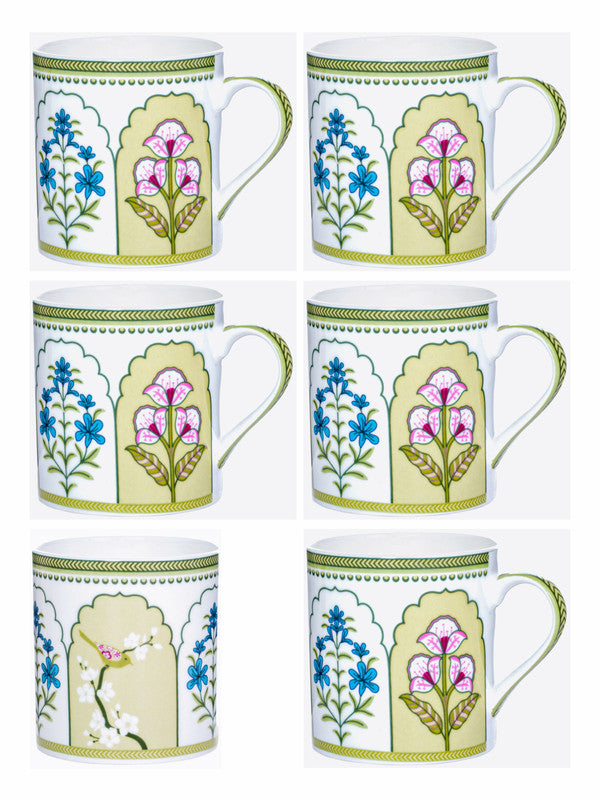 Bone China Tea/Coffee Mug Set of 6pcs