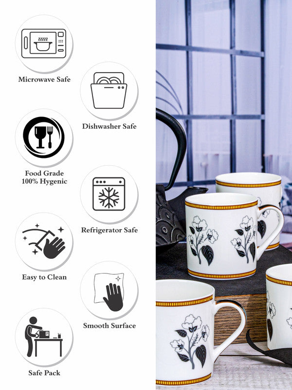 Bone China Tea/Coffee Mug Set of 6pcs