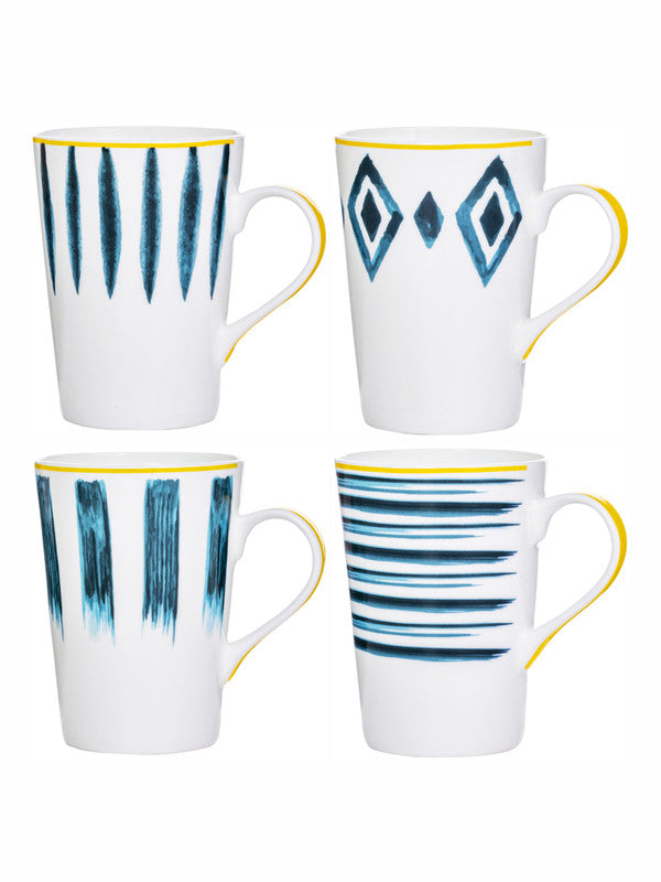 Bone China Tea/Coffee Large Mug Set of 4pcs