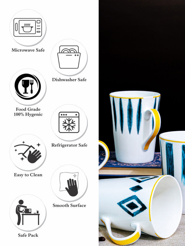 Bone China Tea/Coffee Large Mug Set of 4pcs