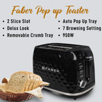 FRANKE ELECTRIC POP UP TOASTER FT 950W DLX BK
