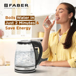 FRANKE ELECTRIC GLASS WATER KETTLE FK 1.8L GL BK