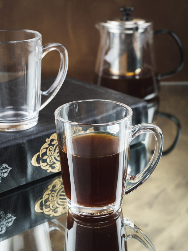 Glass Fresco Tea Cups/Coffee Mugs (Set of 6 mugs)