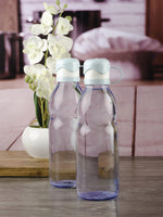 Glass Bottle with Flip Top Cap in Blue Colour for Water, Juice (Set of 2 pcs)