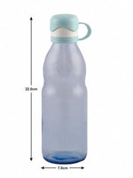 Glass Bottle with Flip Top Cap in Blue Colour for Water, Juice (Set of 2 pcs)