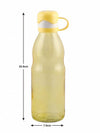 Glass Bottle with Flip Top Cap in Yellow Colour for Water, Juice (Set of 2 pcs)