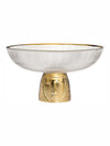 Glass Fruit Bowl with Gold Line