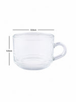 LUCKY Glass Cup Saucer (Set of 12pcs)