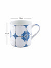 Bone China Coffee Mug Set with Color Design. ( Set of 6 Cup )