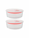 Goodhomes Glass container with Airtight Lid (Set of 2pcs)