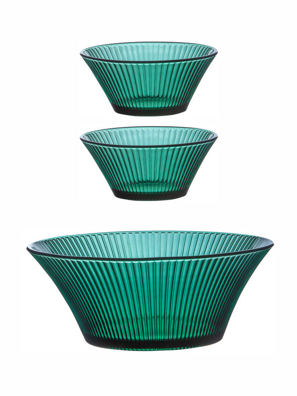 Goodhomes Colored Glass Bowl Set (Set of 2pcs Small Bowl & 1pc Large Bowl) BZ04-L3