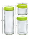 Goodhomes GOODHOMES Glass Jar (Set of 3pcs)