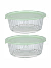 Goodhomes Glass Storage Container with Lid (Set of 2pcs)