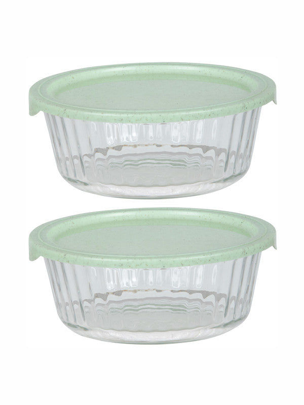 Goodhomes Glass Storage Container with Lid (Set of 2pcs)