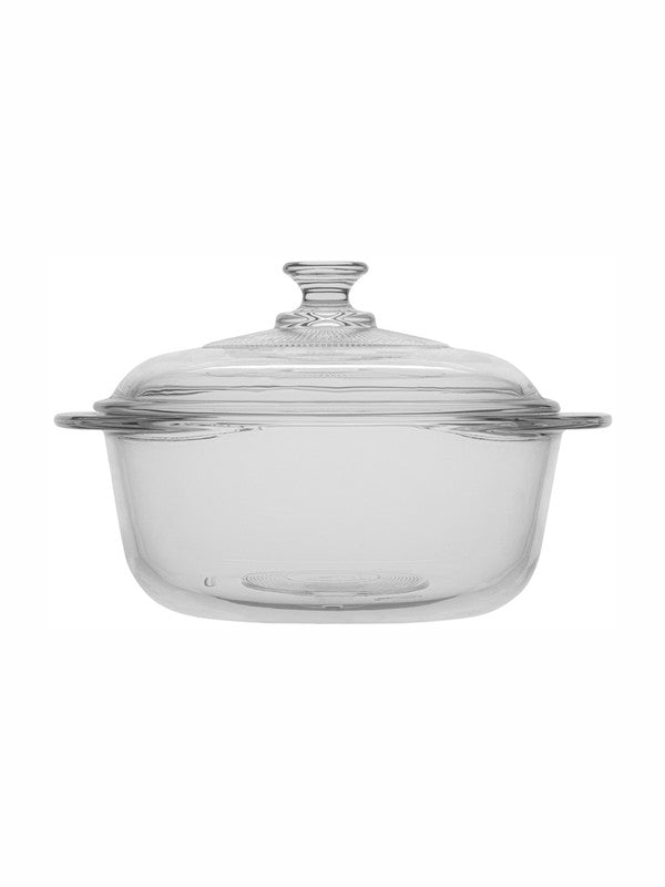 Goodhomes Round Glass Serving Bowl with Glass Lid